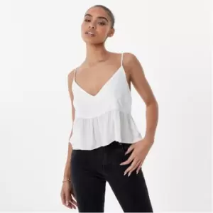 Jack Wills Peplum Cami - White