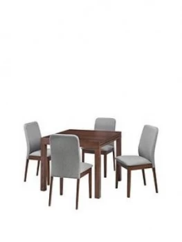 Julian Bowen Melrose 90-180 Cm Extending Table + 4 Berkley Chairs