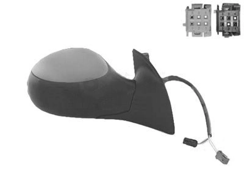 Image of VAN WEZEL 4002818 Wing mirror * HAGUS * Right, with temperature sensor, primed Outside Mirror (50)
