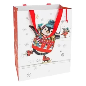 Kooks Xmas Penguin Skater Gift Bag Large