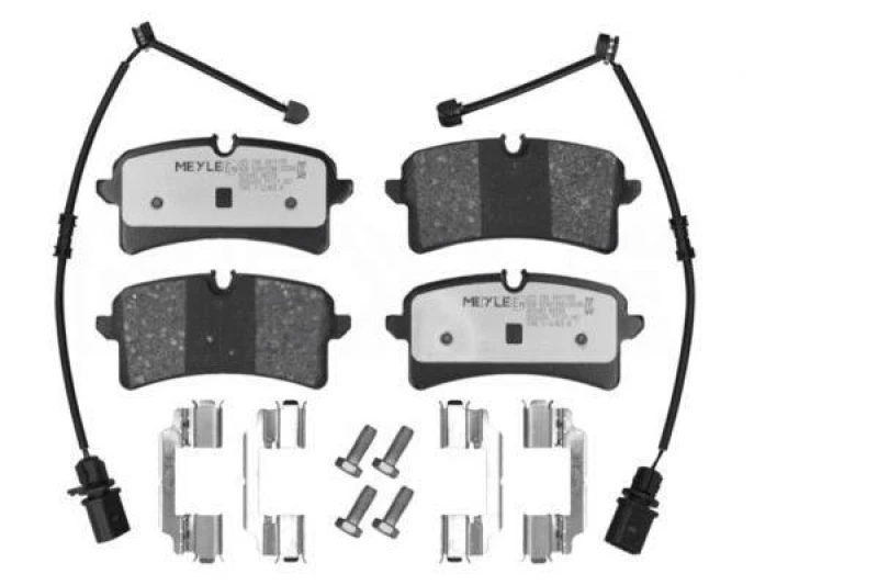 Image of MEYLE 025 246 4317/PD Brake pad set MEYLE-PD: Advanced performance and design. Rear Axle, incl. wear warning contact, with accessories, with brake cal