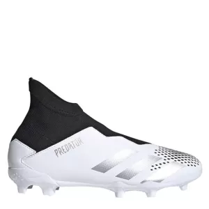 Image of adidas Junior Predator Laceless 20.3 Firm Ground Football Boot - White, Size 12