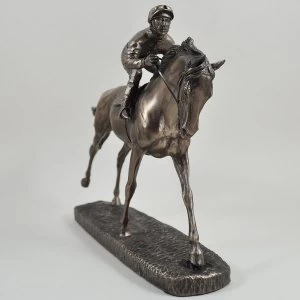 Image of Horse Racing The Favourite by David Geenty Cold Cast Bronze Sculpture 20cm