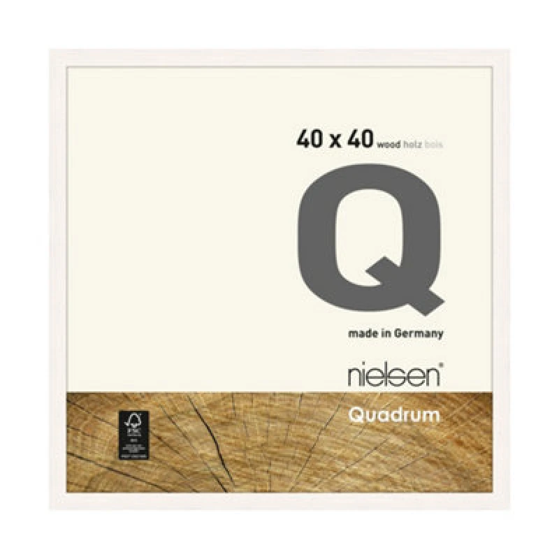 Image of Nielsen Quadrum 40 X 40Cm White Wooden Picture Frame
