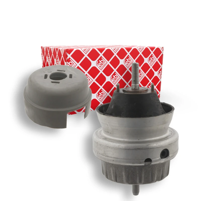 Image of FEBI BILSTEIN 32033 Engine mount Left, Hydro Mount, with splash protection cover Engine Mounting (247)
