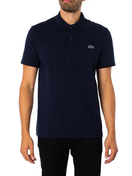 Lacoste Regular Fit Cotton Blend Polo Shirt Blue Marine XXL