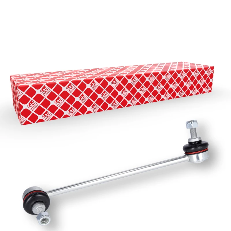 Image of FEBI BILSTEIN 14301 Anti-roll bar link OE Turbo NEW, Front Axle, with nuts Link Stabiliser (3229)