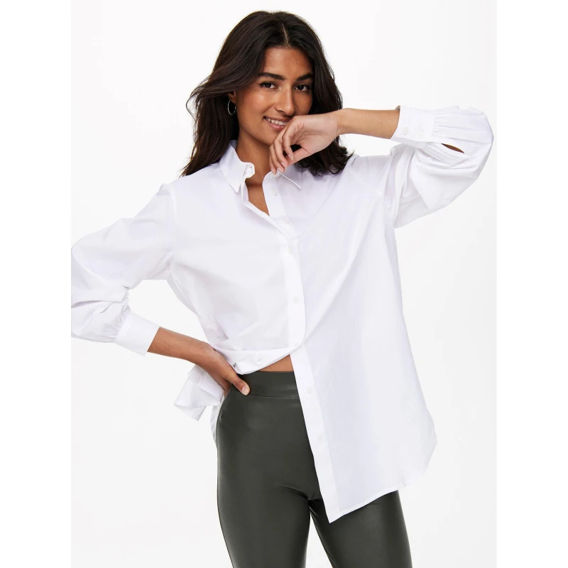 Image of Only Nora New Shirt Womens - White White 8