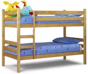 image of Julian Bowen Wyoming 3ft Pine Wooden Bunk Bed Frame