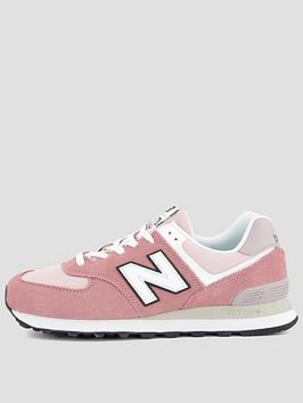 Image of New Balance 574 mens Shoes (Trainers) in Pink