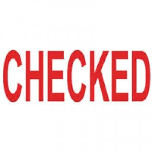 Image of Colop Green Line Word Stamp Checked Red C144837CHE
