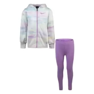 image of Nike Therma Zip Hoodie and Leggings Set Infant Girls - Purple