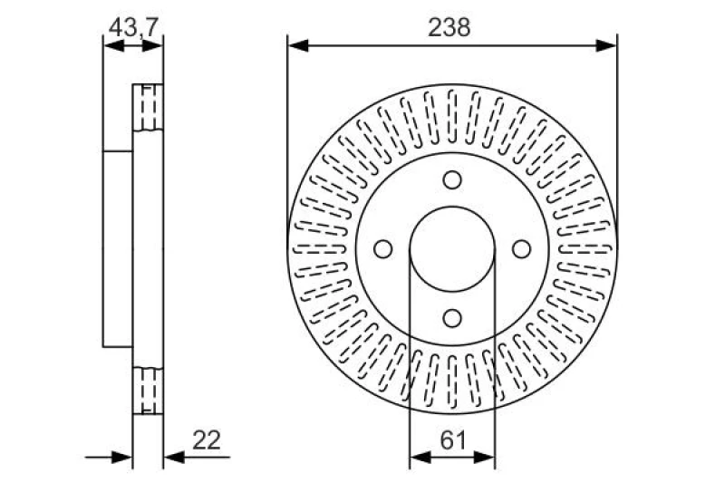 Image of Bosch 0 986 479 A87 Brake disc Vented, Oiled Brake Disc (82)