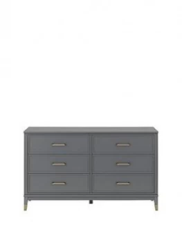 image of Cosmoliving Westerleigh 6 Drawer Chest - Graphite Grey