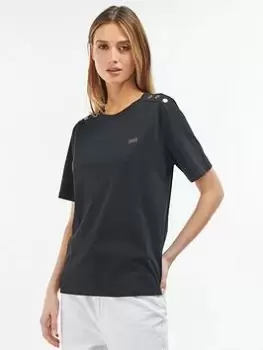 Image of Barbour International Monaco Top - Black, Size 8, Women