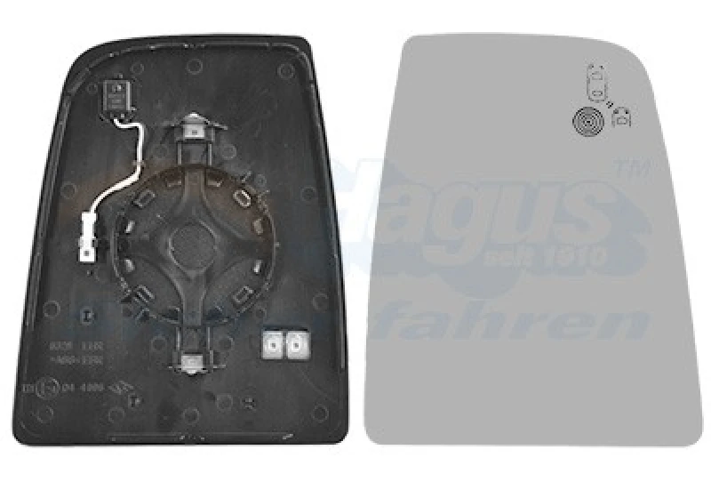 Image of VAN WEZEL Wing mirror glass VAN WEZEL 1992836