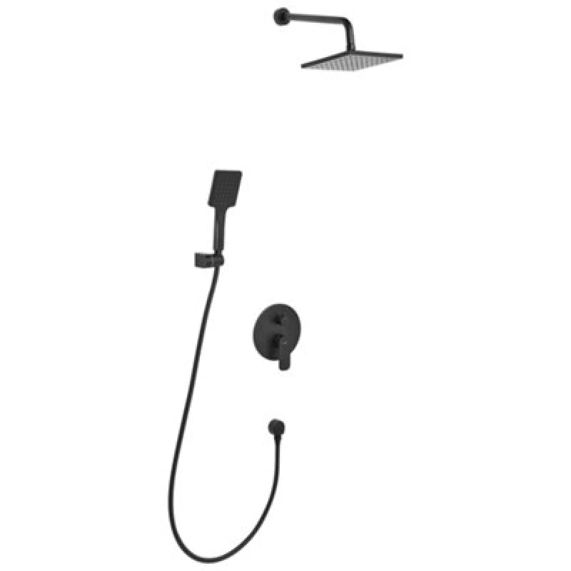 Image of Beliani Concealed Shower Set With Rainshower Guaratuba Black