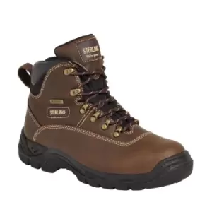 Image of Sterling Steel SS813SM Brown Waterproof Safety Hiker - Size 10