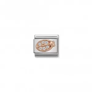 Image of Nomination Composable Classic Rose Gold Zirconia Ladybug Link 430302/15