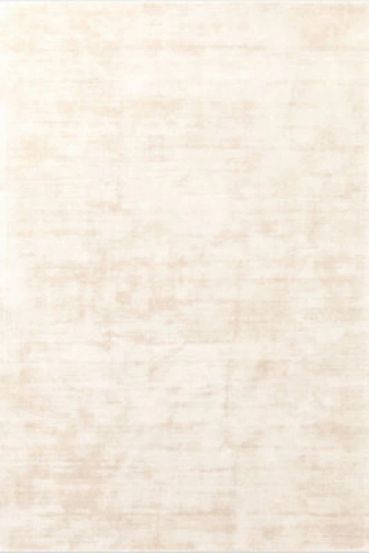 Image of The Rugs Vikosa Jane Viscose Soft Plain Rug Living Room In Cream