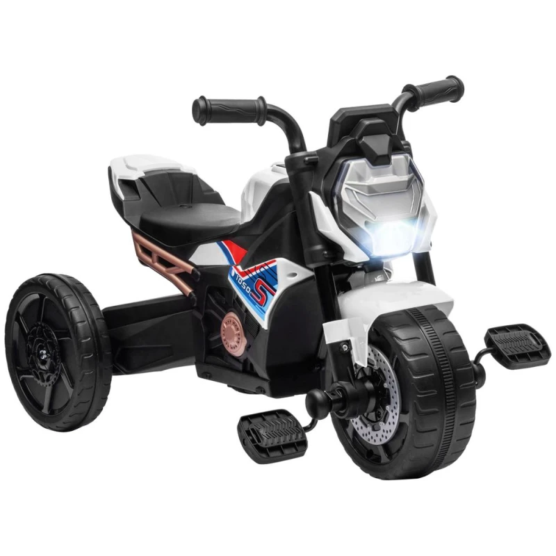Image of AIYAPLAY 3 In 1 Baby Trike With Headlights Music Horn - White 370-275V00WT