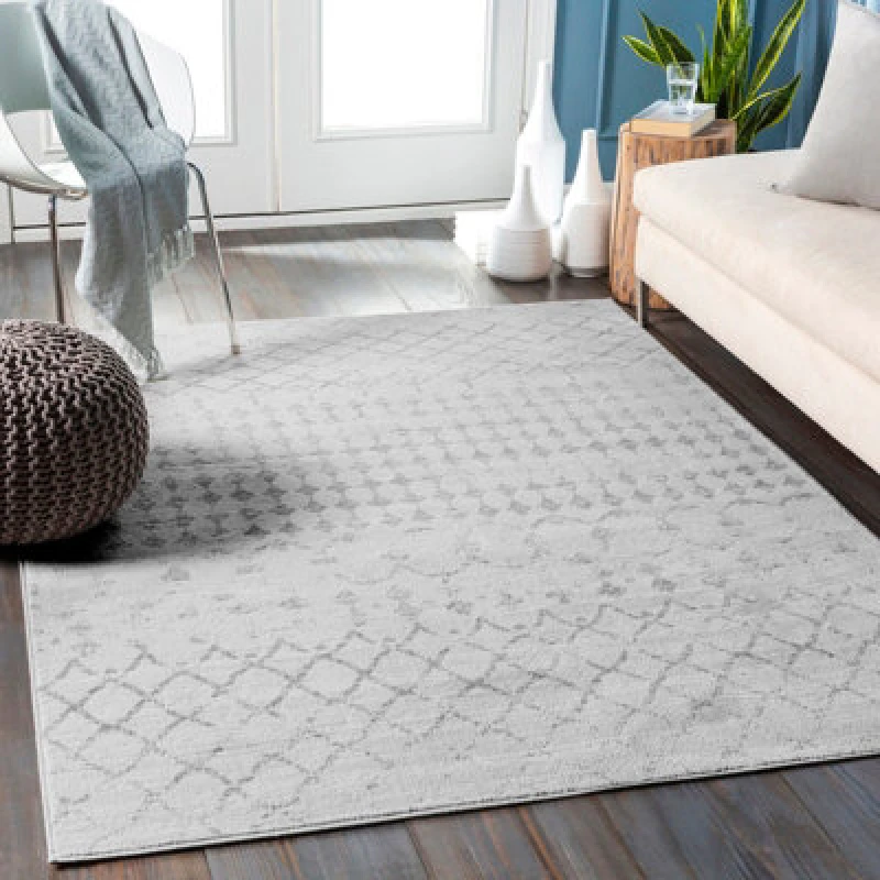 Image of Livabliss Berber Geometric High Pile Cream Sofia Area Rug 160 X 215cm - Easy Care, Non Shedding, Ideal For Living Room & Bedroom