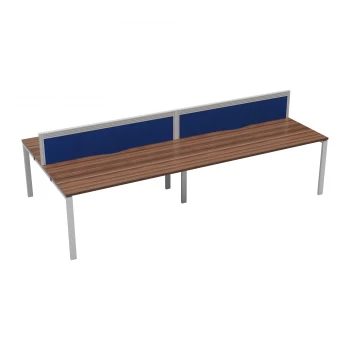 image of CB 4 Person Bench 1400 x 780 - Dark Walnut Top and White Legs