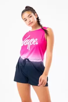 image of HYPE Pink & BLACK FADE KIDS PLAYSUIT