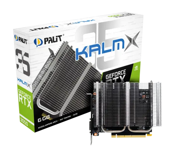 image of Palit GeForce RTX 3050 KalmX 6GB GDDR6 Graphics Card - NE63050018JE-1070H