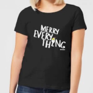 Image of Smiley World Merry Everything Womens T-Shirt - Black - 3XL - Black