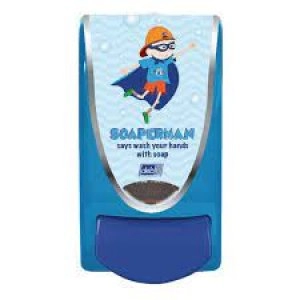 Image of Deb School Soap Dispenser Soaperman 1 Litre SMAN1LDS