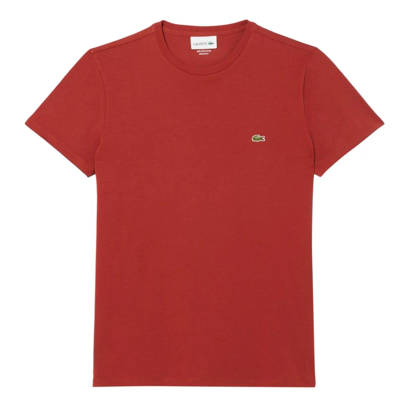Image of Lacoste Cotton Pima T-Shirt Red male XS