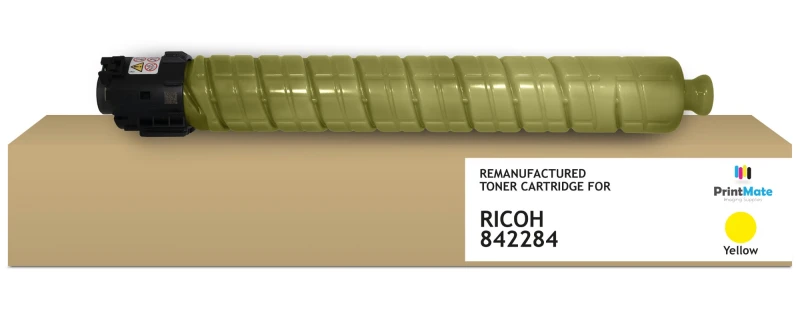 Image of PrintMate RICOH 842284. remanufactured toner. Yellow 22500p