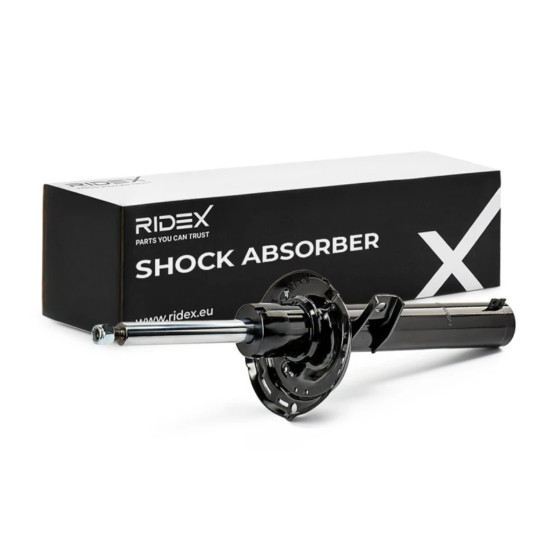 Image of RIDEX 854S18754 Shock absorber Front Axle, Gas Pressure, Twin-Tube, Suspension Strut, Top pin Shock Absorber (854)