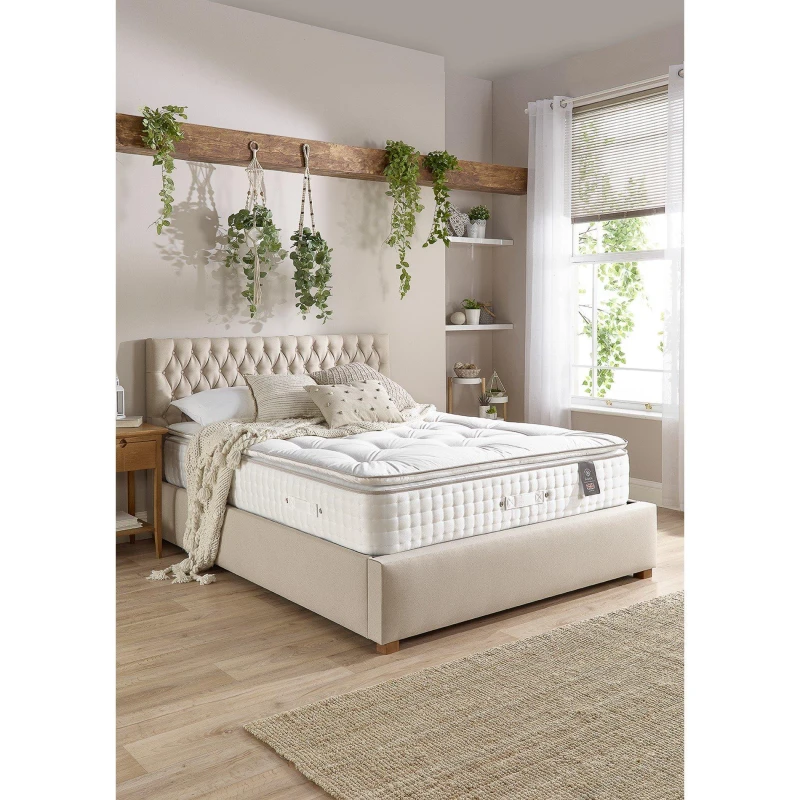Image of Aspire 7000 Pocket Natural Pillow Top Mattress - Superking, White MAT100148-60