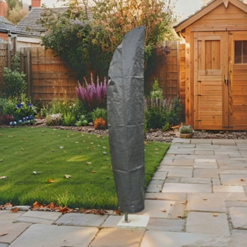 Image of Home Source Duracover Grey 190Cm Heavy Duty Waterproof Parasol Jumbo Protective Cover