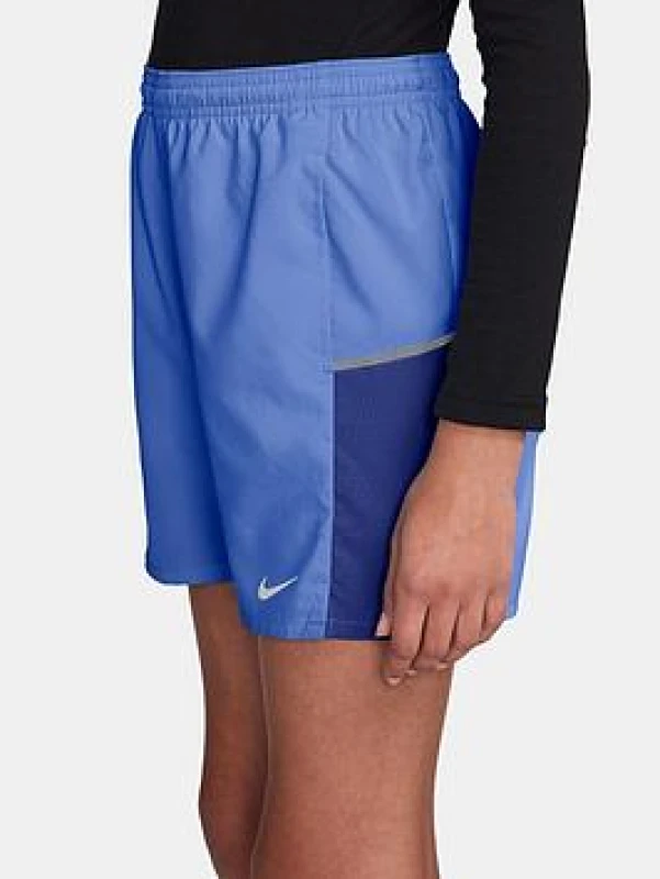Image of Nike Kids Performance Running Shorts - Blue Male 7 - 8 Years