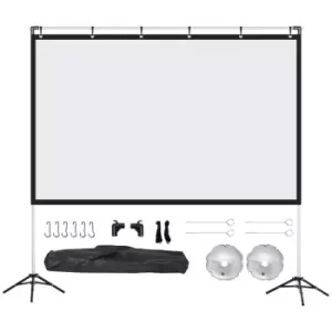 Image of Homcom 80" 001-014V00WT Portable Projector Screen