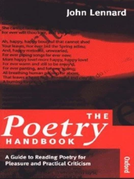Image of The Poetry Handbook by John Lennard Paperback