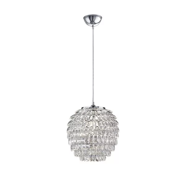 image of Petty Modern 35cm Pendant Ceiling Light Chrome