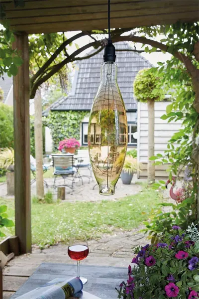 Image of Netagon Lighting Eclipse Battery Powered Pendulum Hanging Light with 24 hour Timer Black