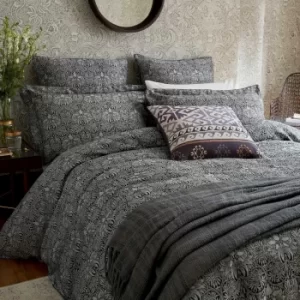 Image of William Morris Crown Imperial Kingsize Duvet Cover, Charcoal