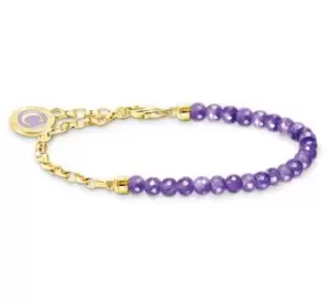 Image of Thomas Sabo A2130-427-13-L17V Yellow Gold Plated Violet Jewellery
