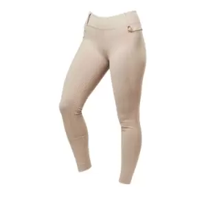 image of Dublin Womens/Ladies Cool It Everyday Horse Riding Tights (10 UK) (Beige)