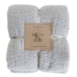 image of Gallery Teddy Fleece Throw - Silver