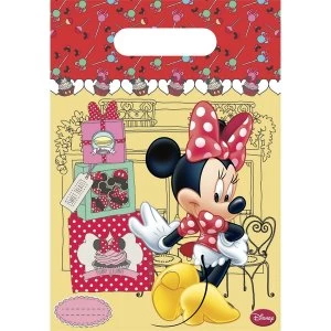 Image of Disney Caf&eacute; Minnie Mouse Party Bags (Pack Of 6)
