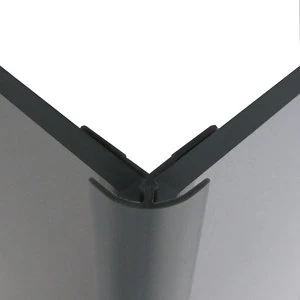 image of Splashwall Chrome effect Straight Panel external corner joint (L)2440mm (W)4mm (T)4mm