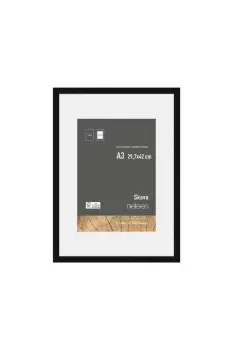 Image of Skava A3 Wooden Picture Frame With A4 Mount & Glass Front