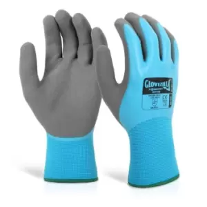 image of B-Brand GLOVEZILLA WATERPROOF LATEX GRIPPER GLOVE Blue MED (08) - Pack of 10