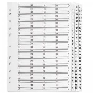 Image of Qconnect A4 1-75 Mylar Index 05601/cs56